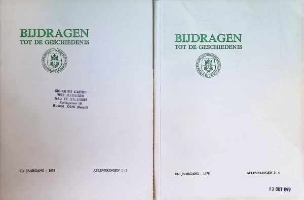  - Bijdragen tot de geschiedenis bijzonderlijk van het aloude hertogdom Brabant 61e jaargang 1978 compleet