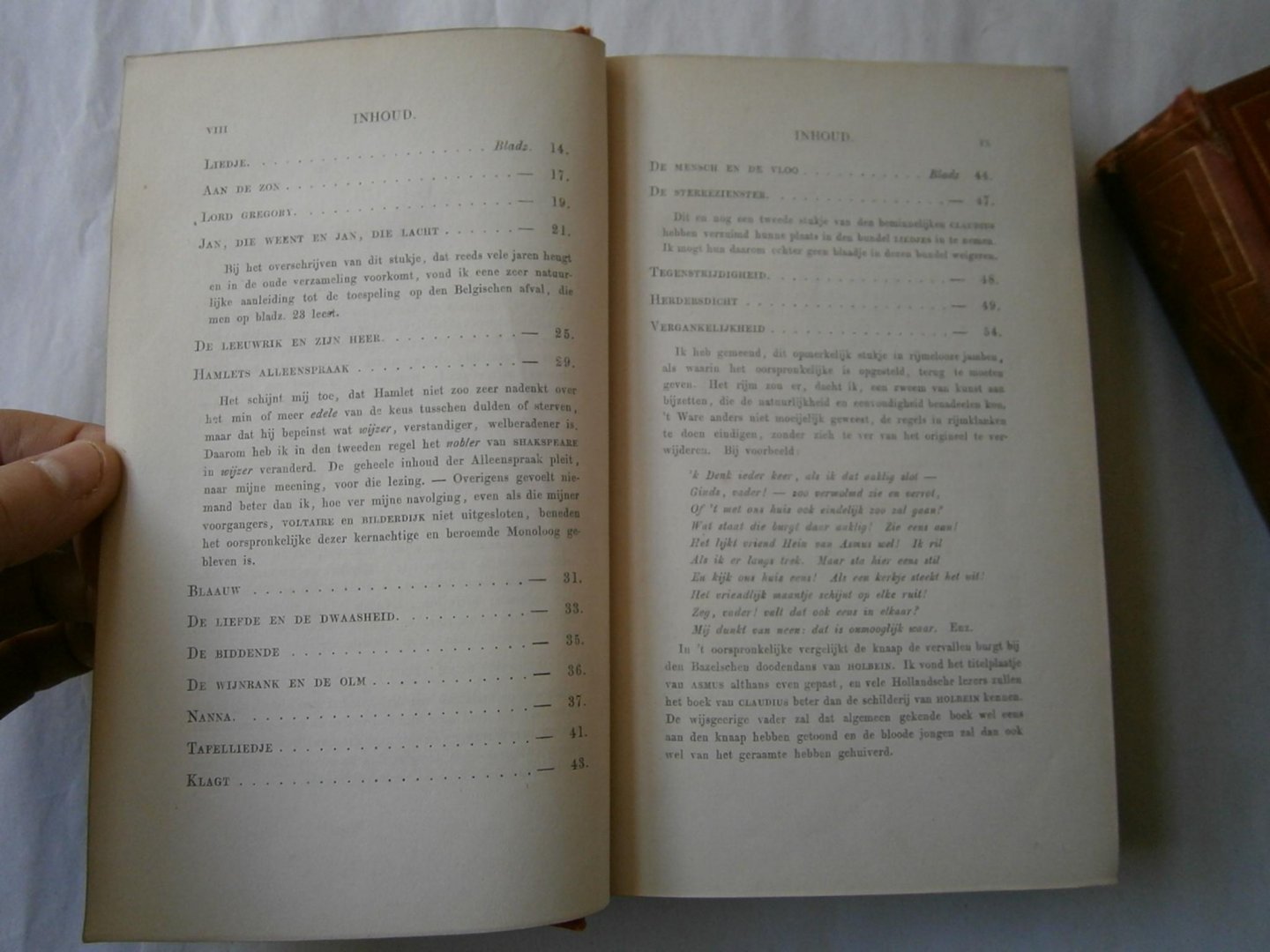 Tollens, H - Romancen Balladen en Legenden, Matthias Claudius, Nalezing onuitgegevene en verspreide gedichten, Dichtbloemen bij de naburen geplukt, Laatste gedichten deel 1 en 2