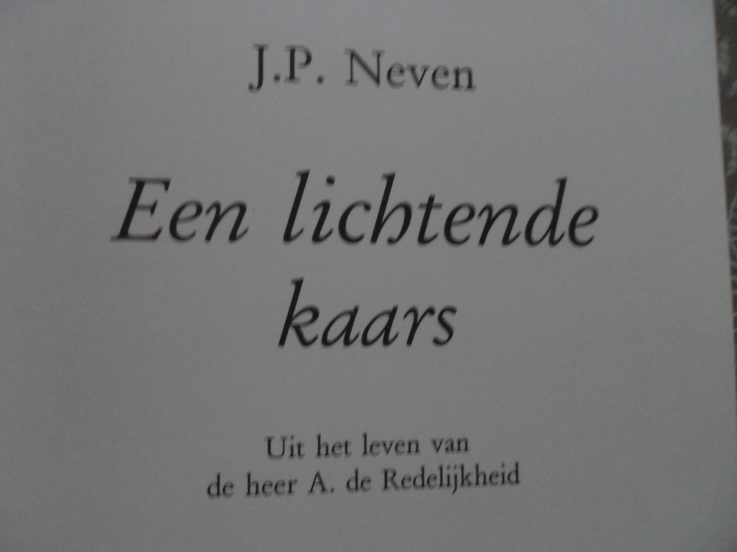 Neven J.P. - Een lichtende kaars