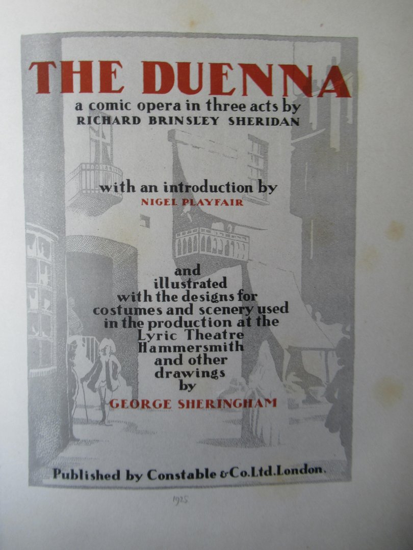 Sheridan, Richard Brinsley - The Duenna. A comic opera in three acts