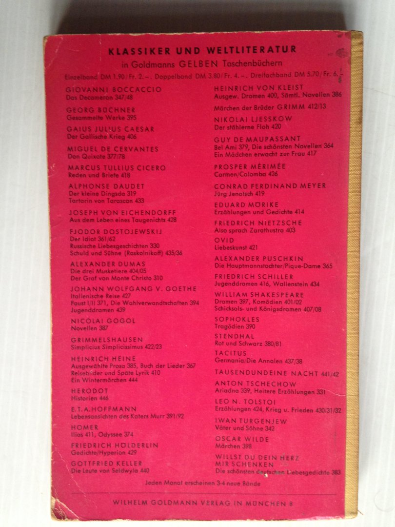 Goethe - Jungenddramen, Götz von Berlichingen, Clavigo, Stella