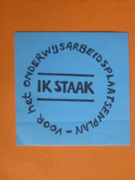 Sticker - Ik Staak, onderwijs