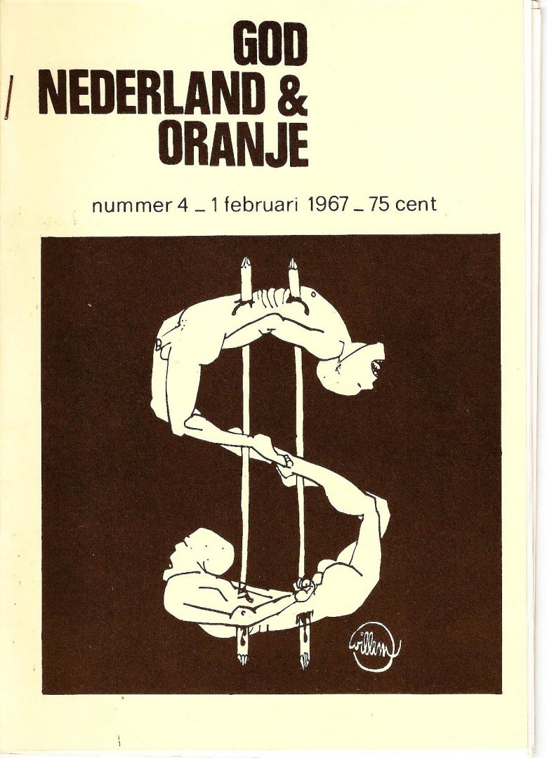 diverse cartoonisten: Willem, Malsen, Jenke - God Nederland & Oranje no. 4 -  februari 1967