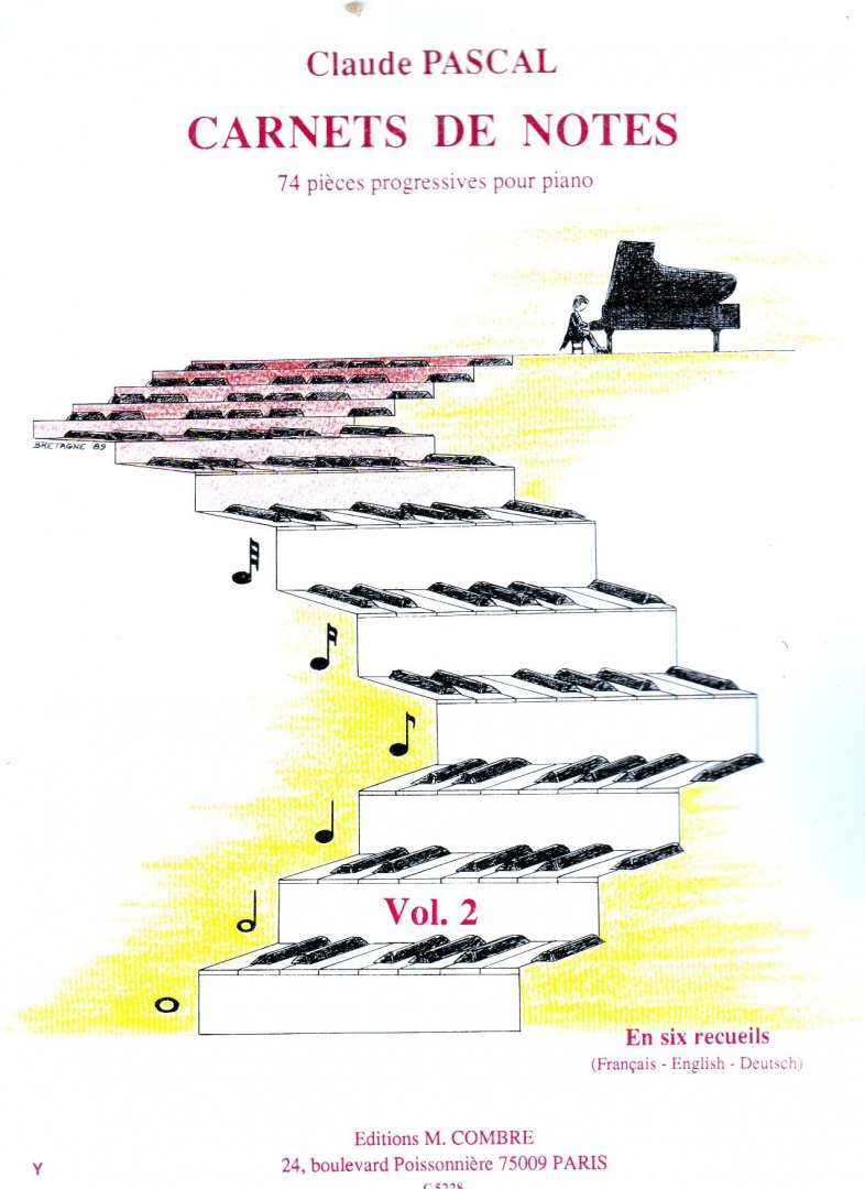 Pascal, Claude - Carnets de Notes , 74 pieces progressives pour piano