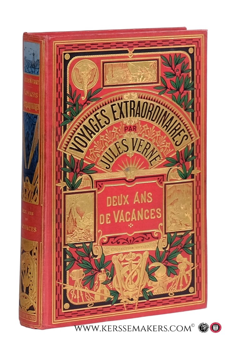 Verne, Jules - Deux ans de vacances. "Les Voyages Extraordinaires". 91 dessins par Bennet et une carte