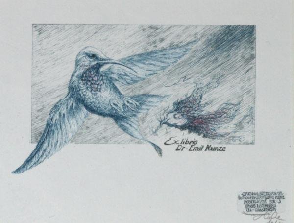 Hieke, Bernd. - Exlibris voor Dr. Emil Kunze.