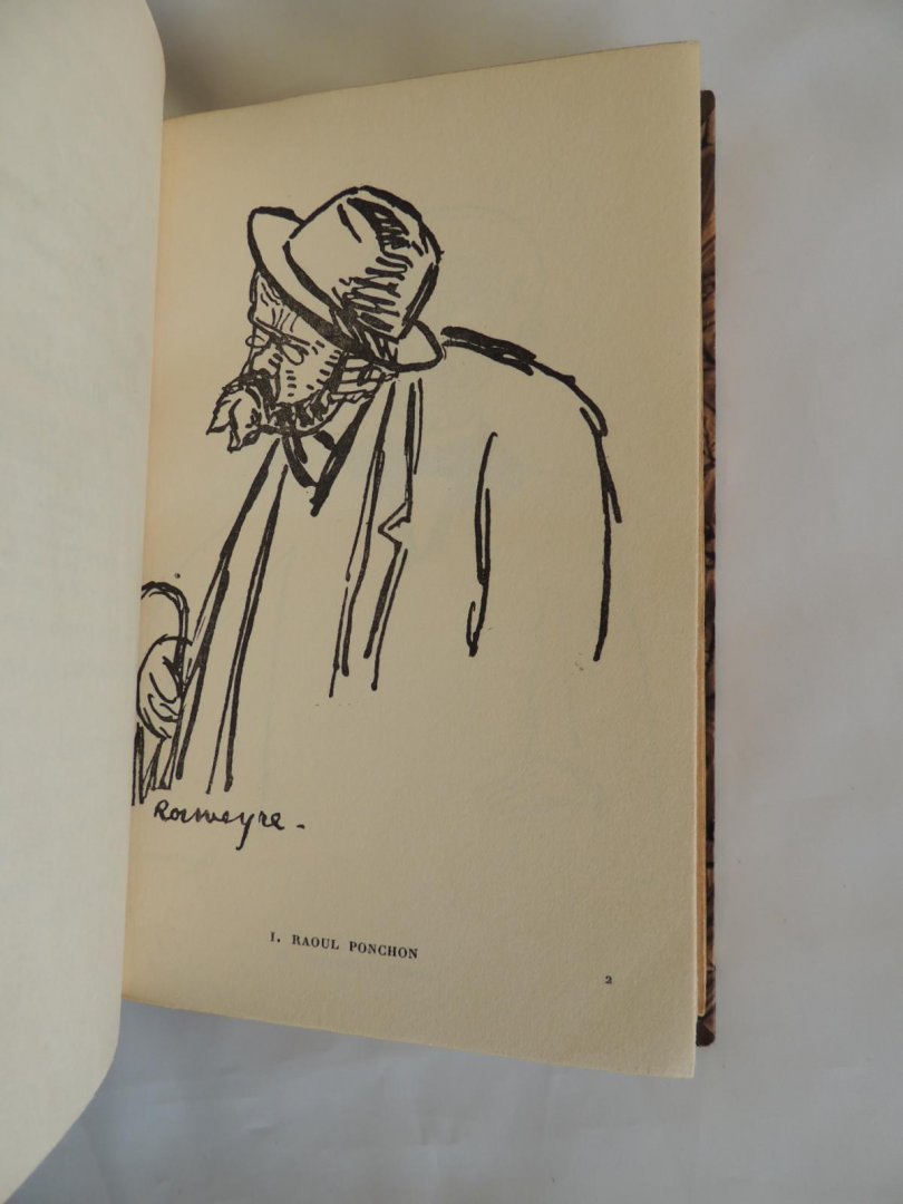 André Andre Rouveyre - pref. Remy de Gourmont - Visages des contemporains : portraits dessinés d'après le vif, 1908-1913.  Caricatures and cartoons