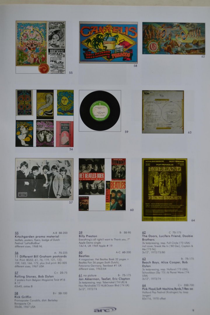 Memorabilia Pop & Rock - Memorabilia Pop & Rock - catalogus poster veiling 2005