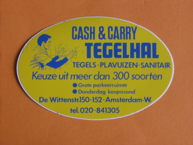Sticker - Cash & Carry, Amsterdam