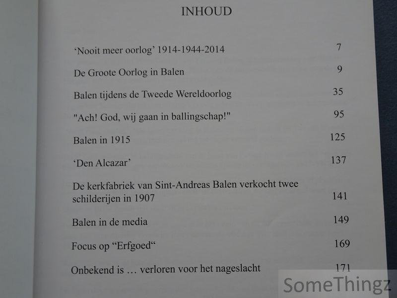 Vic Berckmans en Richard Vermeulen. - Jaarboek 2015. Erfgoed Balen.