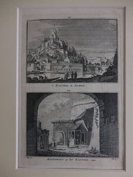Namen. - 't Kasteel te Namen/ Hoofdwagt op het Kasteel, 1740.
