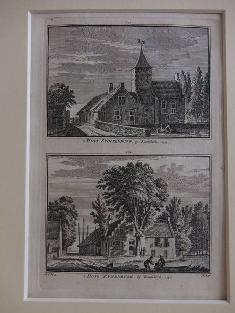 Koudekerk. - 't Huis Stoopenburg, by Koudekerk, 1730/ 't Huis Rynenburg, by Koudekerk, 1730.