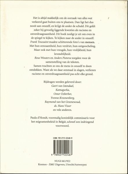 Frank Toussaint;Rosa Wouters;Anders Pieterse - Zwart-wit .. een boek over menselijkheid