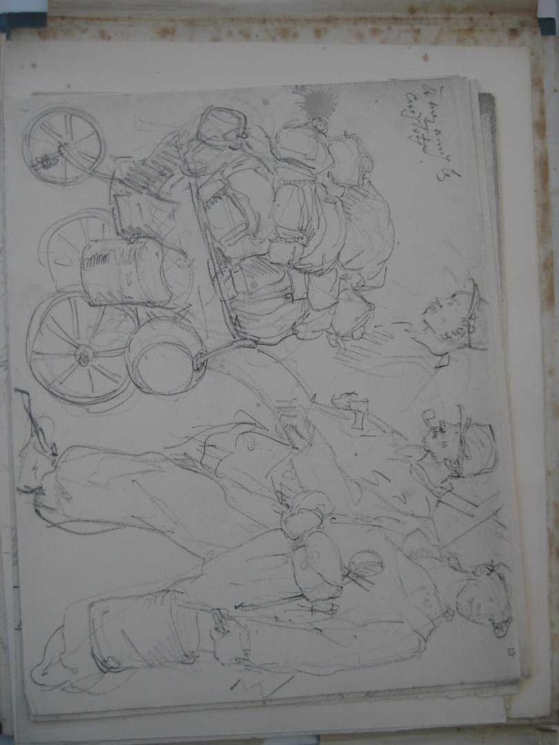 Naudin Bernard (tekeningen van-) - Croquis de campagne de Bernard Naudin 1914-1915.