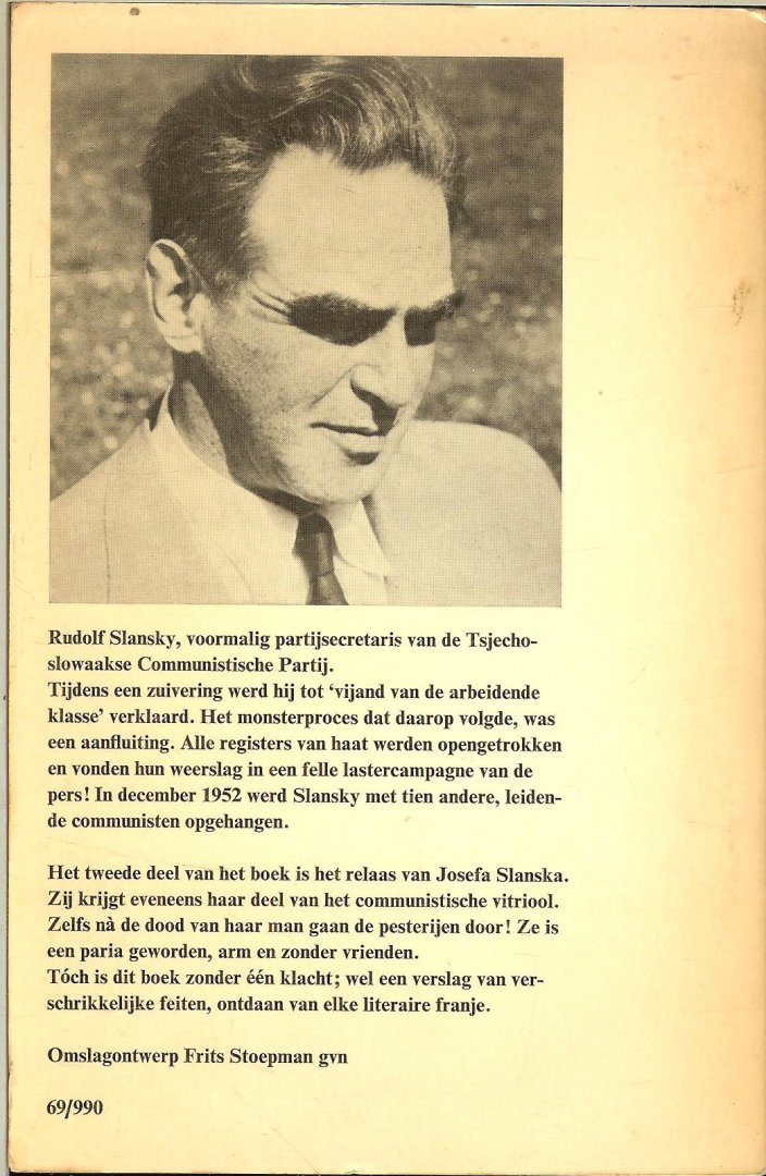 Slanska, Josefa Vertaling R.W.M. Kliphuis - Vlaskamp - De waarheid over mijn man De zaak Slansky
