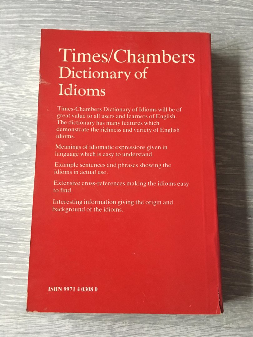 Times/Chambers - Dictionary of Idioms