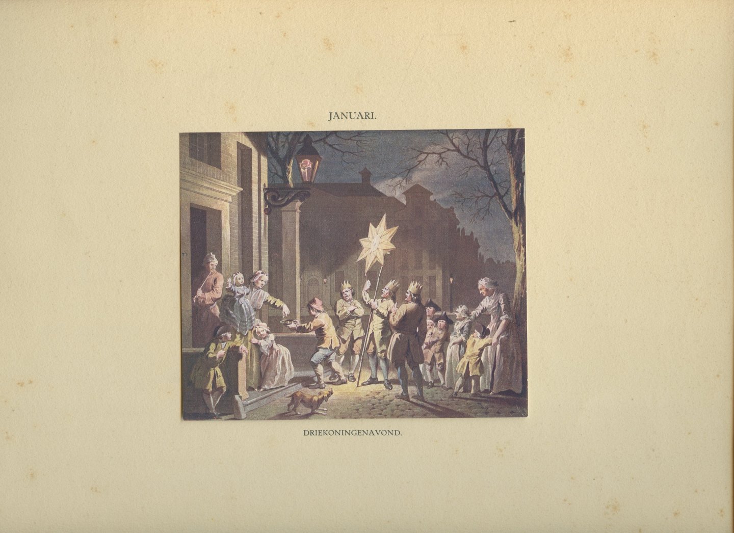 Moes, E.W./ Teekeningen van Jacobus Buys - De Twaalf Maanden. Met voorstellingen uit het stadsleven