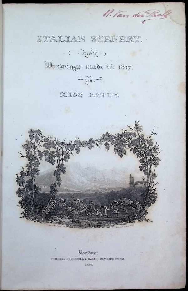 Miss Batty - Italian Scenery  from drawings made in 1817 by Miss Batty