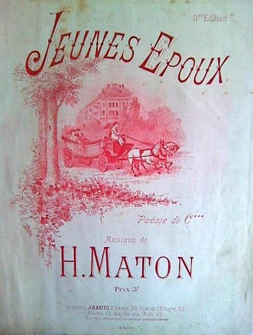 Maton, H.: - Jeunes époux, Poésie de C***. 3me édition