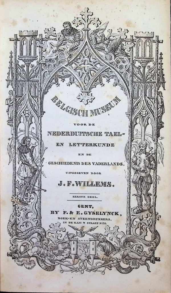 J.F. Willems (red.) - Belgisch museum voor de Nederduitsche tael- en letterkunde en de geschiedenis des vaderlands 10 delen 1837 - 1847 compleet
