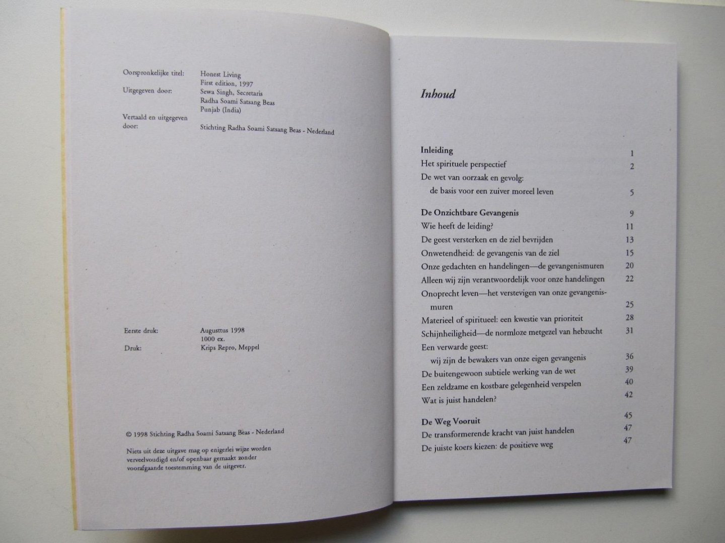 Sewa Singh - Oprecht leven - Een middel tot een doel