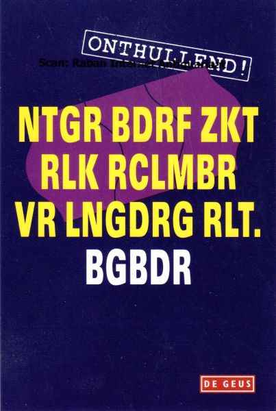 Beigbeder, Frédéric - Prentbriefkaart: NTGR BDRF ZKT RLK RCLMBR VR LNGDRG RLT. BGBDR