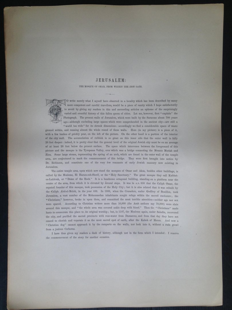 Frith, Francis - City Wall and Mosque of Omar & c, Jerusalem, Series Egypt and Palestine