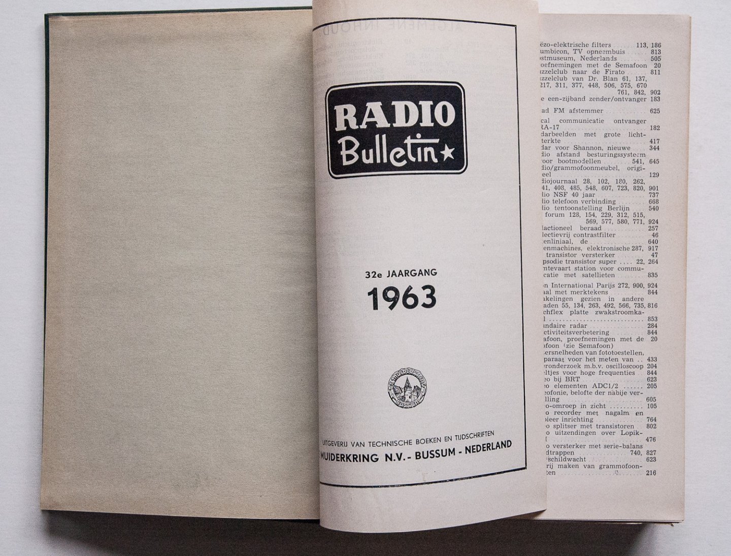  - Radio Bulletin 1963 (12 nummers compleet met inhoudsopgave, 942 pag.)