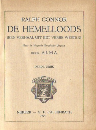 CONNOR   Ralph - DE  HEMELLOODS   (een verhaal uit het verre westen)