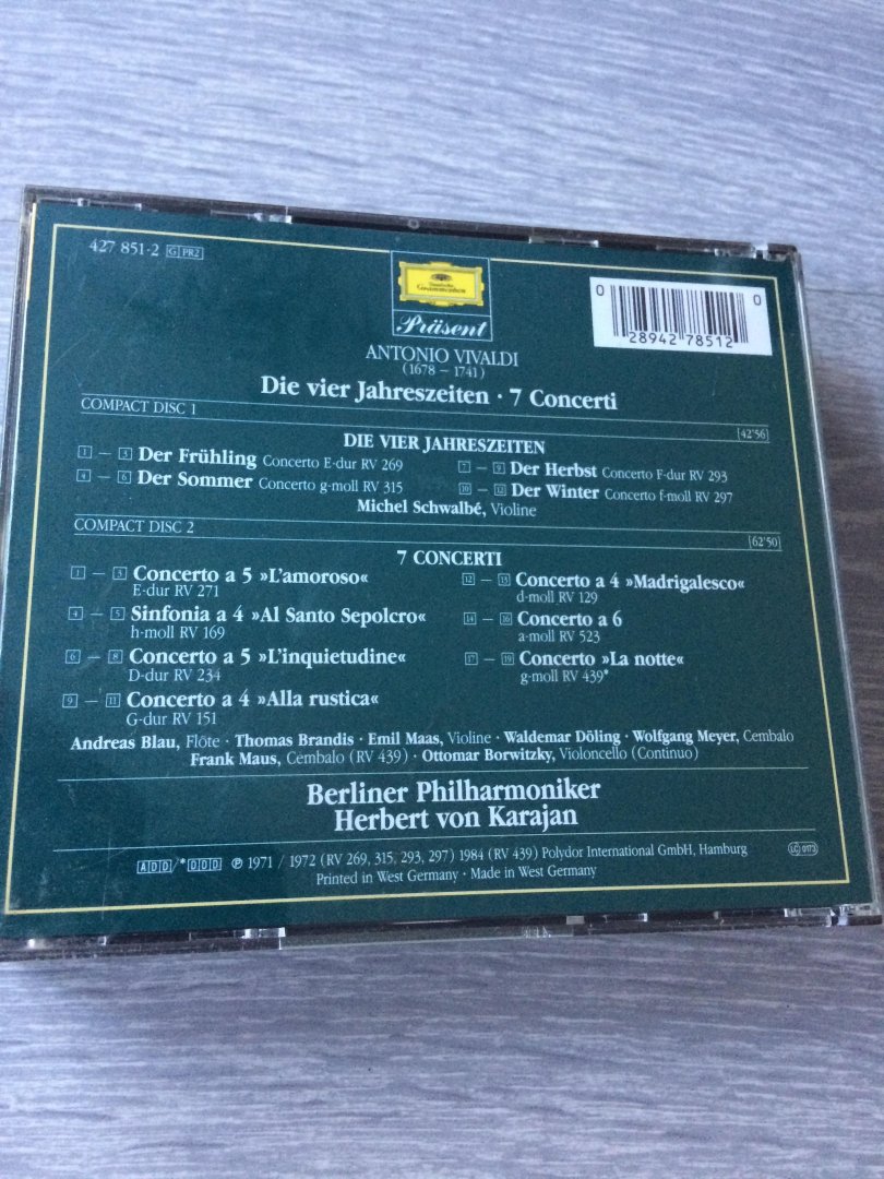Antonio Vivaldi - Die vier jahreszeiten 7 concerti