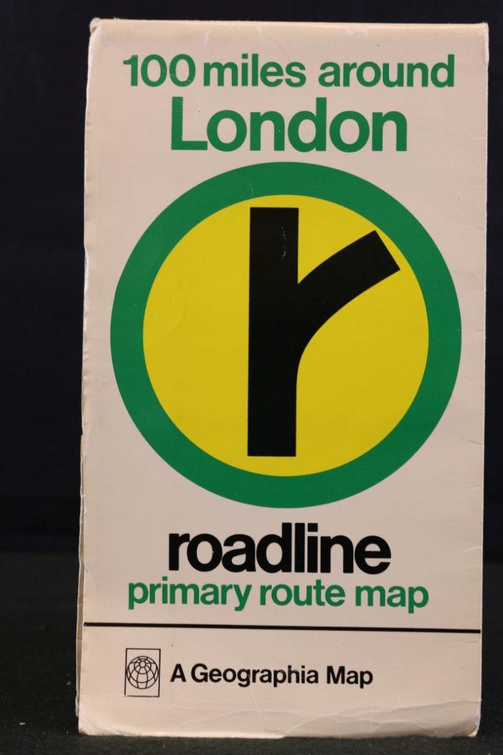 Diversen - 100 miles around London roadline primary route map (3 foto's)