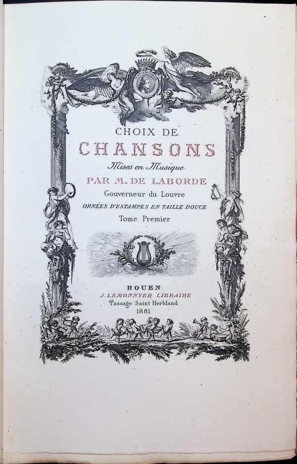 M. De La Borde - Choix de Chansons Mises en Musique 4 volumes