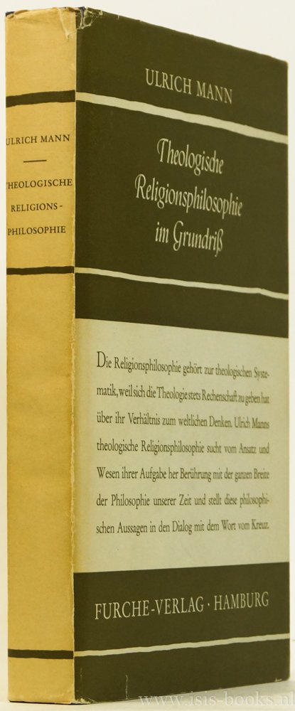 MANN, U. - Theologische Religionsphilosophie im Grundriss.