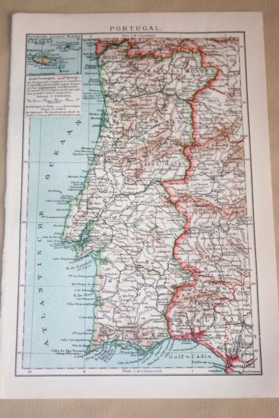  - Oude kaart - Portugal - circa 1905