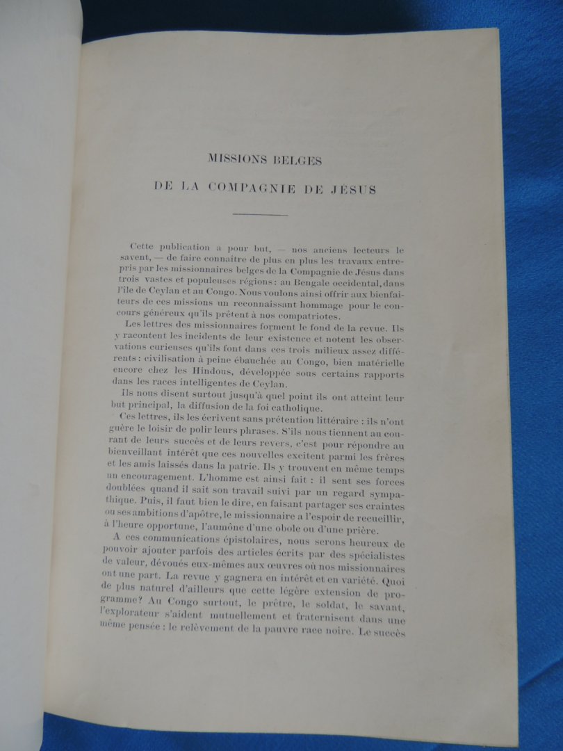 Pére C. Vandendriesssche en anderen - Missions Belges de la compagnie de Jesus.Congo Bengale Ceylan