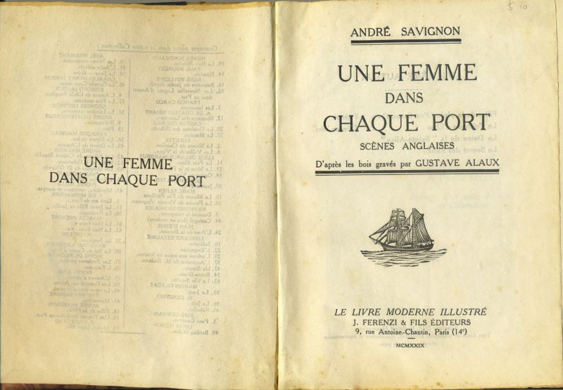 Savignon, André - Une femme dans chaque port. Scènes Anglaises