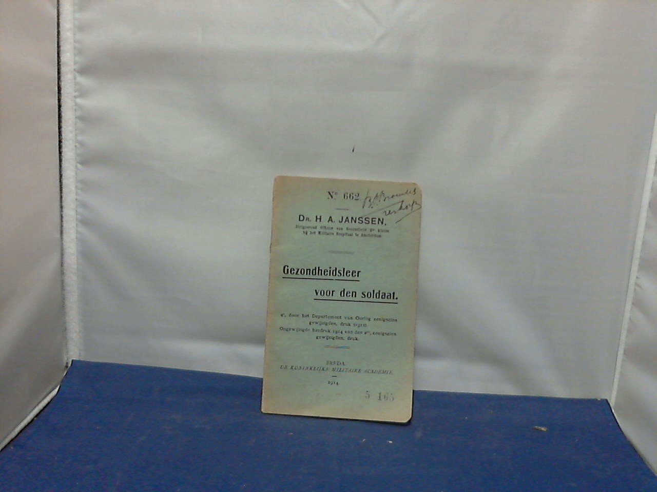Janssen H.A.  Dr - gezondheidsleer voor den soldaat