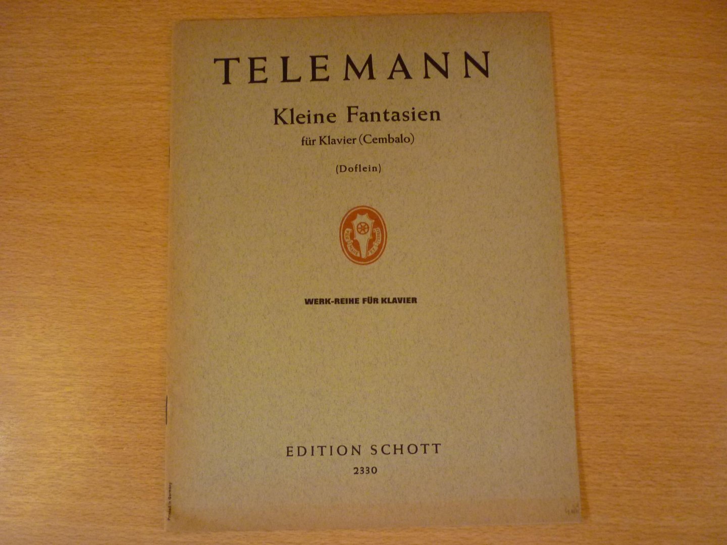 Telemann, Georg Philipp (1681-1767) - Kleine Fantasien fur Klavier (Cembalo); Herausgegeben von Erich Doflein