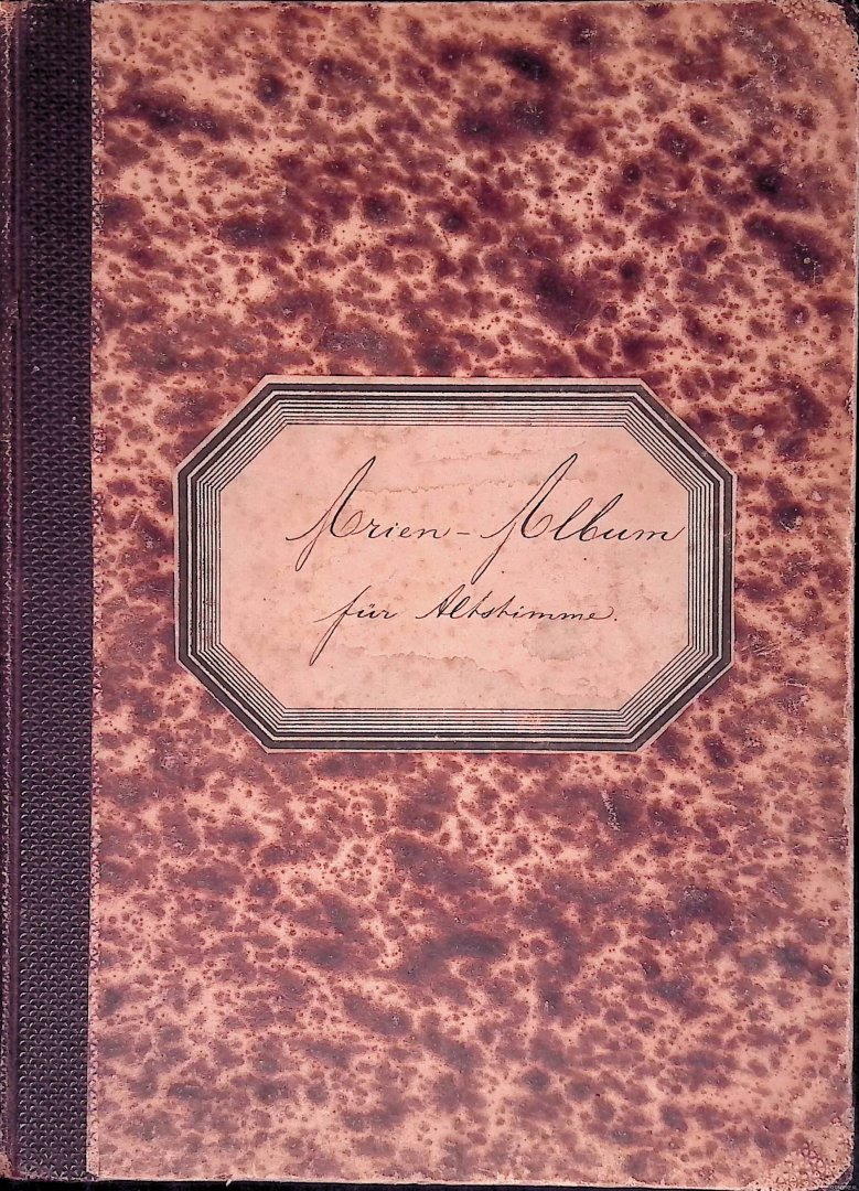 Bureau de musique - Arien-Album: Sammlung berühmter Arien fur eine Altstimme m,it Pianofortebegleitung