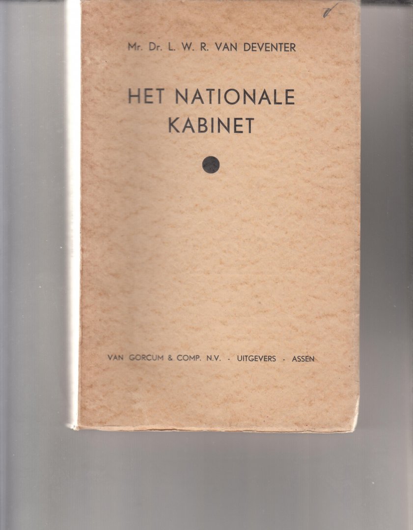 Deventer, L.W.R. van - Het nationale kabinet