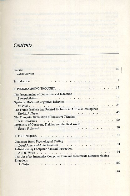 Elithorn, Alick and David Jones(Editors) - Artificial and Human Thinking.