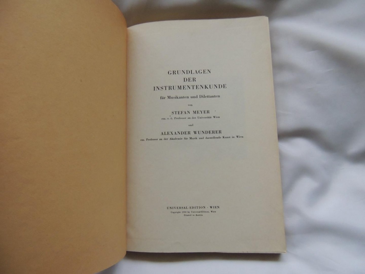 Stefan Meyer; Alexander Wunderer - Grundlagen der Instrumentenkunde für Musikanten und Dilettanten
