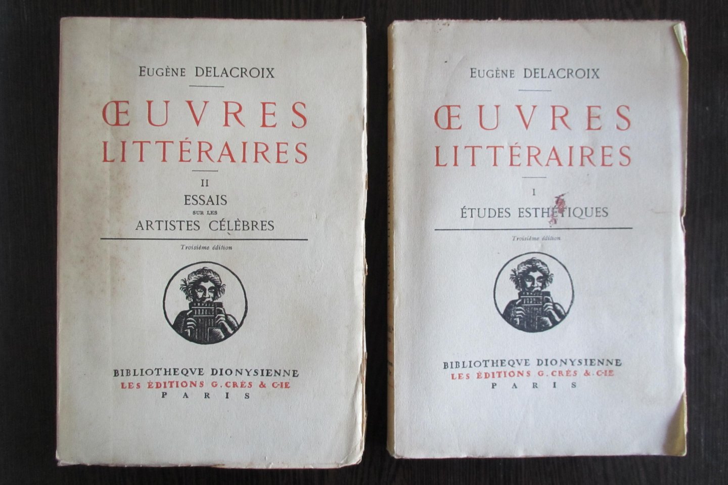 Delacroix, Eugene - Oeuvres litteraires - 2 delen. Etudes Esthetiques en Essais sur les Artistes celebres.