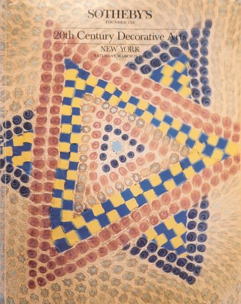 SOTHEBY'S NEW YORK. - 20th Century Decorative Arts, A Sotheby's Auction Catalogue, March 19, 1988.  Sale 5694.