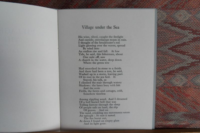 Caws, Ian. [ Gesigneerd]. - Village Under the Sea.  [gedichten]. [ Genummerd ex. 3 / 35 ].