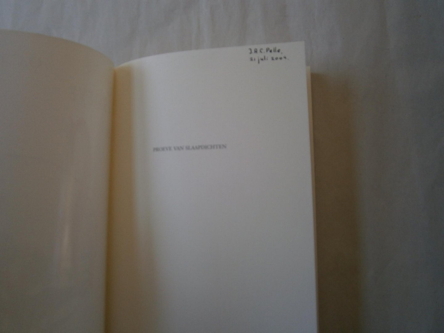 Hoffham, O.C.F. - Proeve van slaapdichten