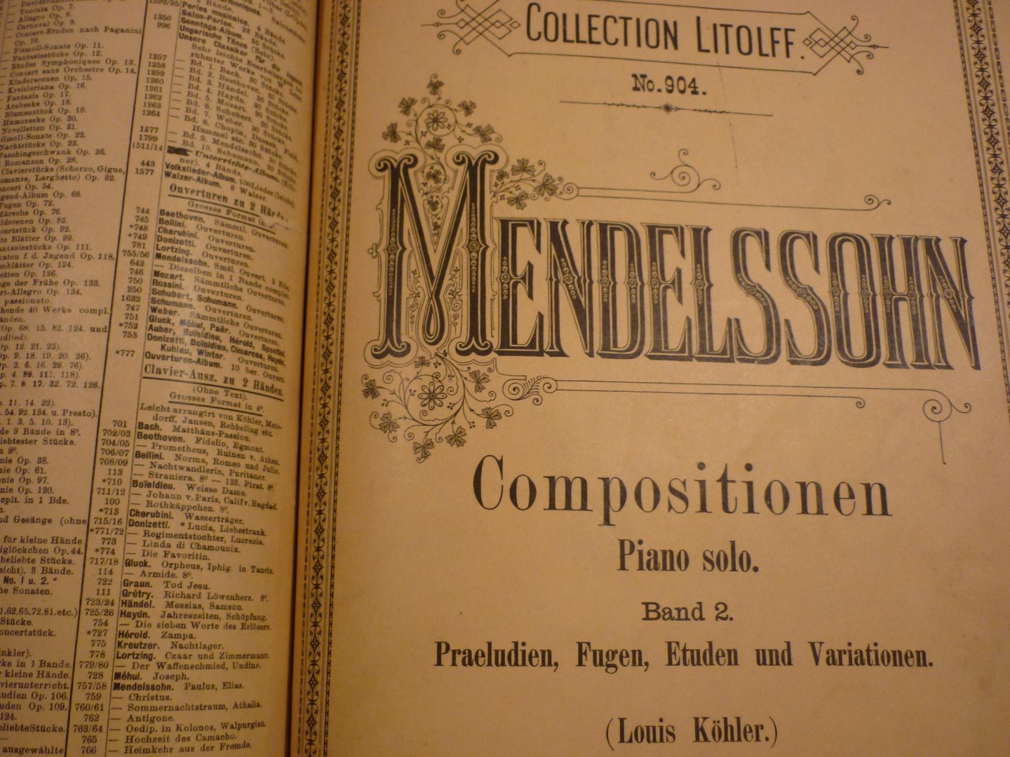 Mendelssohn; Felix (1809–1847) - Klavierwerke; Compositionen - Band I  //  Compositionen - Band II  //  Compositionen - Band III