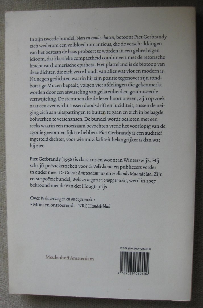 Gerbrandy, Piet  -  Gebrandy, P - Nors en zonder haten