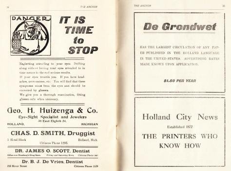 (HOLLAND, MICHIGAN), HOPE COLLEGE - The Anchor. Vol. XXII, Nr 12, November, 1909.