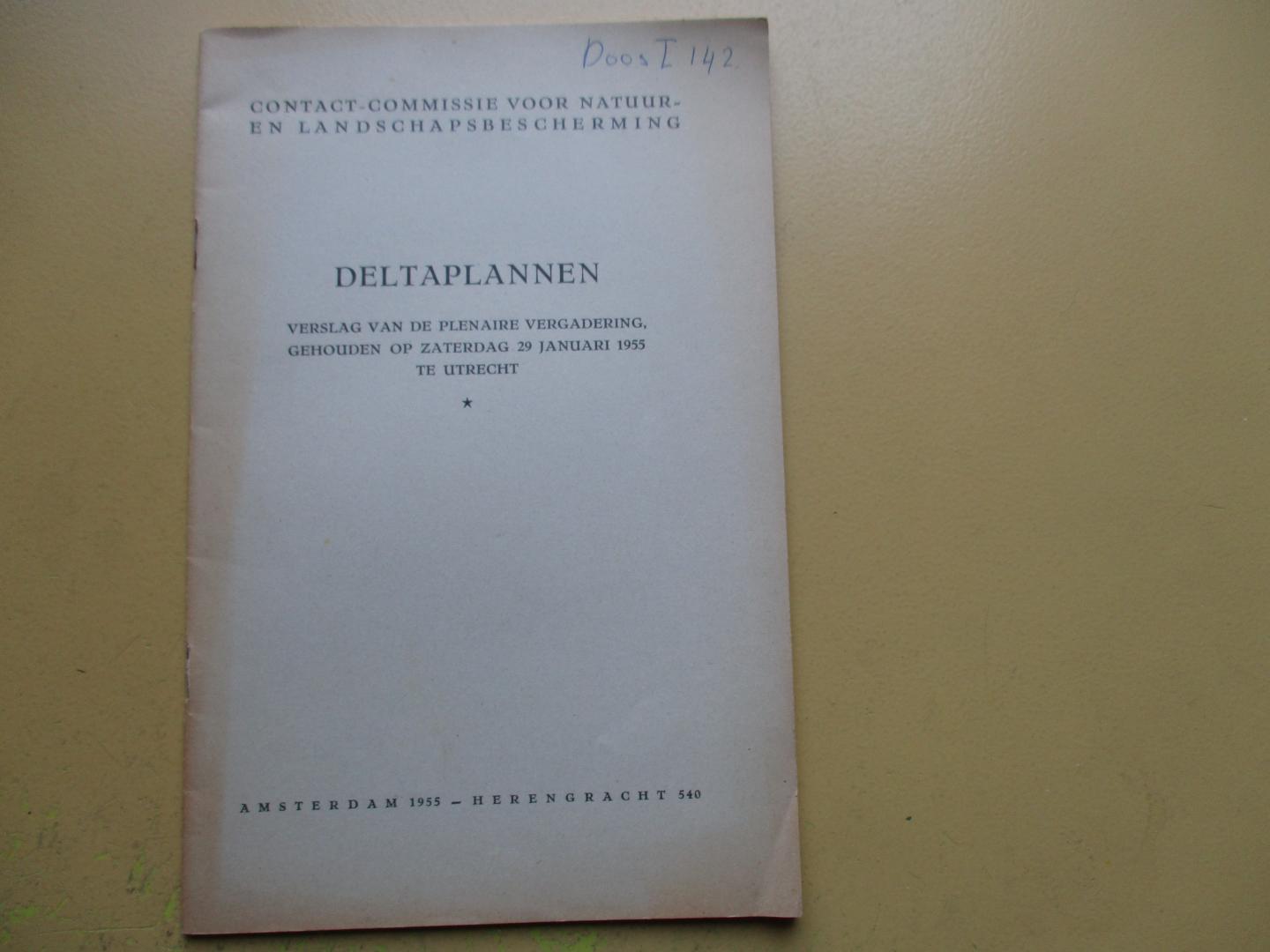 Div. auteurs - Deltaplannen; verslag van de plenaire vergadering, gehouden op zaterdag 29 januari 1955